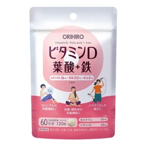 Orihiro Việt Nam | Thực phẩm bổ sung: ORIHIRO Vitamin D Folic Acid + Iron