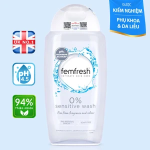 Dung dịch vệ sinh phụ nữ Femfresh Sensitive Intimate Wash 0% cho làn da nhạy cảm ( Màu xám )