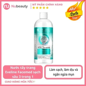 Nước tẩy trang Eveline Facemed làm sạch sâu 3 tác động cho làn da