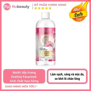 Nước tẩy trang Eveline Facemed tinh chất hoa hồng