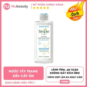 Nước tẩy trang siêu cấp ẩm Simple Water Boost Micellar Water