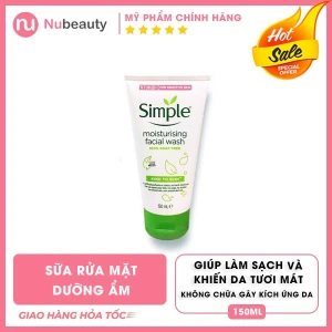 Sữa Rửa Mặt Dưỡng Ẩm, Làm Sạch Sâu Simple Moisturising Facial Wash
