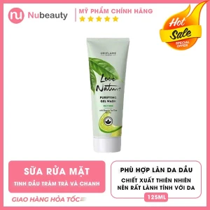 Sữa rửa mặt Love Nature Oriflame Tinh dầu Tràm trà và Chanh hữu cơ 34841 Oriflame
