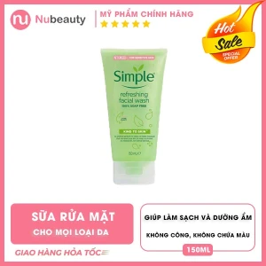 Sữa rửa mặt Simple Refreshing Facial Wash