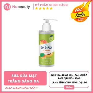 Sữa rửa mặt trắng sáng da ST. Ives Glowing Daily Facial Cleanser Apricot chiết xuất trái mơ 200ml