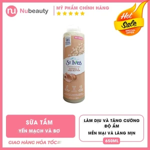 Sữa tắm ST. Ives yến mạch và bơ mẫu mới (650ml, 473ml)
