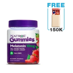 Kẹo dẻo giúp ngủ ngon Natrol Gummies 10mg vị dâu (90 viên)