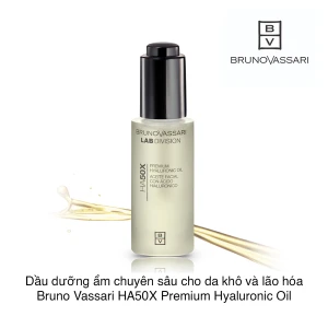 Dầu dưỡng ẩm chuyên sâu cho da khô và lão hóa Bruno Vassari Lab Division HA50X Premium Hyaluronic Oil 30ml