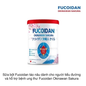 Sữa bột Fucoidan tảo nâu dành cho người tiểu đường và hỗ trợ bệnh ung thư Fucoidan Okinawan Sakura 900g