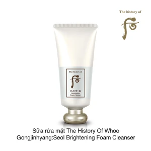 SỮA RỬA MẶT DƯỠNG SÁNG DA THE HISTORY OF WHOO GONGJINHYANG:SEOL BRIGHTENING FOAM CLEANSER 180ml