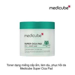 Toner dạng miếng cấp ẩm, làm dịu, phục hồi da Medicube Super Cica Pad (70 miếng)