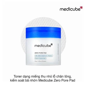 Toner dạng miếng thu nhỏ lỗ chân lông, kiểm soát bã nhờn Medicube Zero Pore Pad 2.0 (70 miếng)(Xanh dương)