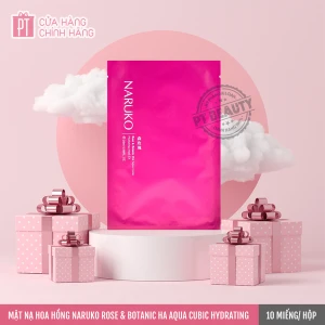 Mặt Nạ Cấp Ẩm Sâu Naruko Rose & Botanic HA Aqua Cubic Hydrating Mask EX 10pcs