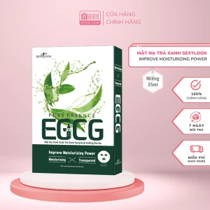 Mặt Nạ Trà Xanh Hỗ Trợ Dưỡng Ẩm Da Sexylook (Hộp 4 miếng)