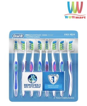 Bàn chải đánh răng Oral-B ProAdvantage CrissCross Medium Set 8 cây
