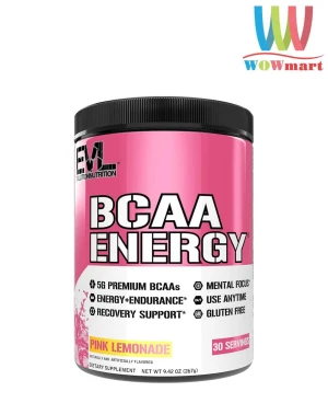 Bột uống bổ sung BCAA EVL BCAA Energy Pink Lemonade 267g