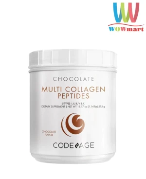 Bột uống bổ sung Collagen CodeAge Multi Collagen Peptides Chocolate 515g