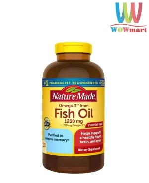 Dầu cá Nature Made Fish Oil 1200mg 720mg Omega-3 290 viên