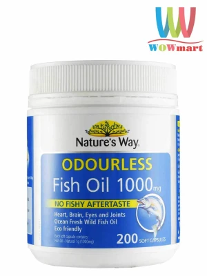 Dầu cá Nature's Way Odourless Fish Oil 1000mg 200 viên - Wowmart VN | 100% hàng ngoại nhập