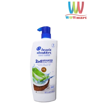 Dầu gội xả 2 in 1 nha đam, dừa Head & Shoulders 2in1 Advanced Scalp Care Aloe Vera Coconut Water 1.18l