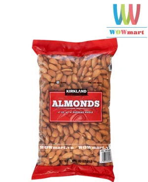 Hạnh nhân không muối Kirkland Signature Almonds 1.36kg