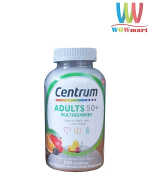 Kẹo dẻo bổ sung Vitamin cho người trên 50 Centrum Adults 50+ Multigummies 200 Gummies - Wowmart VN | 100% hàng ngoại nhập