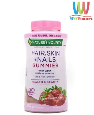 Kẹo dẻo làm đẹp da móng và tóc Nature's Bounty Hair Skin & Nails Gummies 230 viên