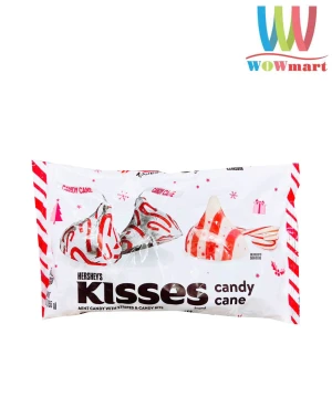 Kẹo Hershey’s Kisses Candy Cane Mint Candy With Stripes & Candy Bits 255g - Wowmart VN | 100% hàng ngoại nhập