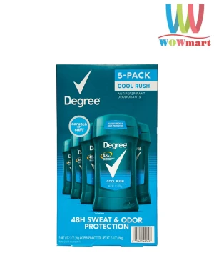 Lăn khử mùi cho nam Degree Men Cool Rush 48H Antiperspirant 76g x5 chai