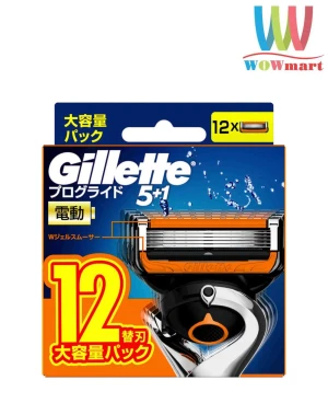 Lưỡi dao cạo râu Gillette Proglide 5+1 Power 12 cái (Nhật Bản) - Wowmart VN | 100% hàng ngoại nhập
