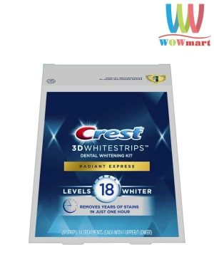 Miếng dán trắng răng Crest 3D Whitestripes Radiant Express 28 miếng