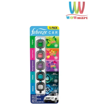 Nước hoa xe hơi Febreze Car Set 5 mùi (Original, Island Fresh, Moonlight Breeze, Fresh, Breeze)