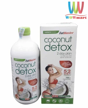 Nước uống giảm cân, detox thanh lọc cơ thể trong 2 ngày Coconut Detox 750ml Úc