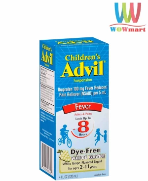 Siro giảm đau hạ sốt cho trẻ em từ 2-11 tuổi Children's Advil vị nho 120ml - Wowmart VN | 100% hàng ngoại nhập