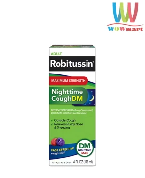 Siro ho Robitussin Nighttime Cough DM MAX 118ml
