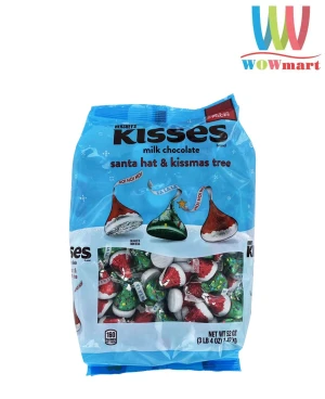 Socola Kisses Noel Hershey's Kisses Chocolate Santa Hat 1.47kg - Wowmart VN | 100% hàng ngoại nhập