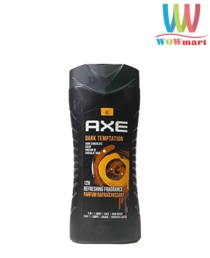 Sữa tắm gội 3 trong 1 Axe Dark Temptation 3 in 1 Body Face Hair Wash 400ml