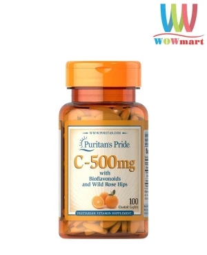 Tăng cường sức đề kháng với Puritan’s Pride Vitamin C 500mg 100 viên - Wowmart VN | 100% hàng ngoại nhập