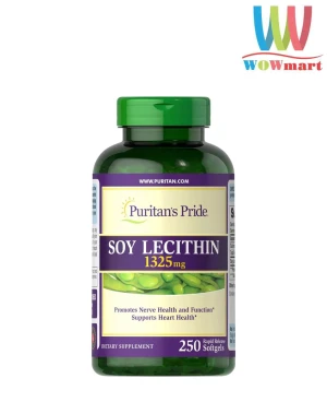 Tinh chất mầm đậu nành Puritan’s Pride Soy Lecithin 1325mg 250 viên - Wowmart VN | 100% hàng ngoại nhập