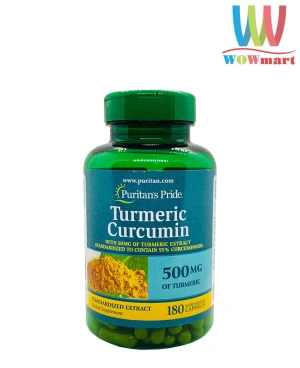 Tinh chất nghệ Puritan’s Pride Turmeric Curcumin 500mg 180 viên - Wowmart VN | 100% hàng ngoại nhập