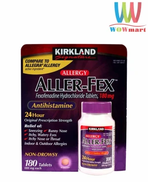 Viên chống dị ứng bảo vệ bạn trong 24h Kirkland Signature Aller-Fex 180mg 180 viên