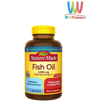 Viên dầu cá Nature Made Fish Oil 1200mg 360mg 150 viên