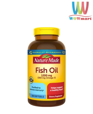 Viên dầu cá Nature Made Fish Oil 1200mg 360mg 200 viên