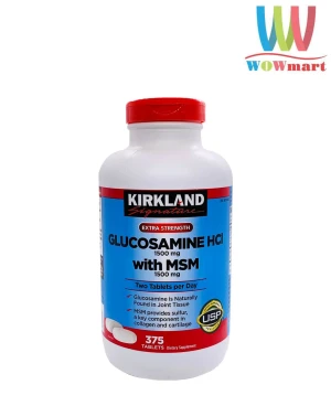 Viên uống bổ khớp của Mỹ Kirkland Signature Glucosamine with MSM 375 viên