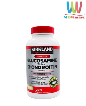 Viên uống bổ khớp Kirkland Signature Glucosamine 1500mg & Chondroitin 1200mg 220 viên