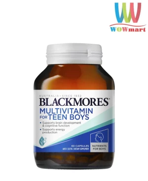 Viên uống bổ não, tăng cường trí nhớ cho bé trai Blackmores Multivitamin For Teen Boys 60 viên