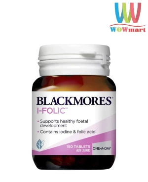 Viên uống bổ sung Axit Folic và I ốt cho bà bầu Blackmores Pregnancy I-Folic 150 viên