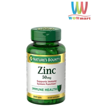 Viên uống bổ sung kẽm Nature’s Bounty Zinc 50mg 200 viên - Wowmart VN | 100% hàng ngoại nhập