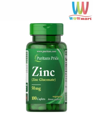 Viên uống bổ sung kẽm Puritan’s Pride Zinc 50mg 100 viên - Wowmart VN | 100% hàng ngoại nhập