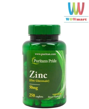 Viên uống bổ sung kẽm Puritan's Pride Zinc 50mg 250 viên - Wowmart VN | 100% hàng ngoại nhập